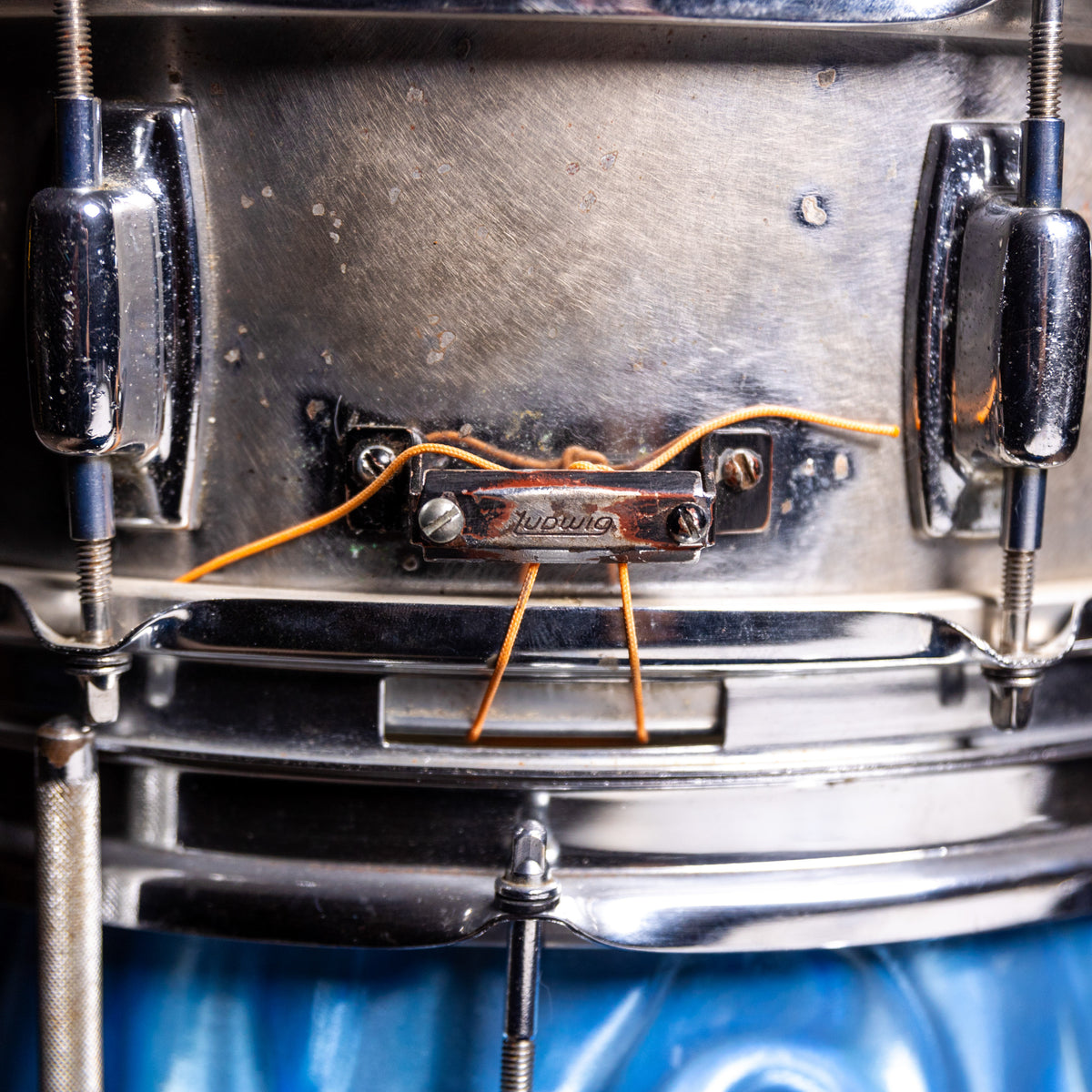 Ludwig Standard S-300 Drum Kit, Blue Satin Flame Rewrap w/ Aluminum Snare - Used