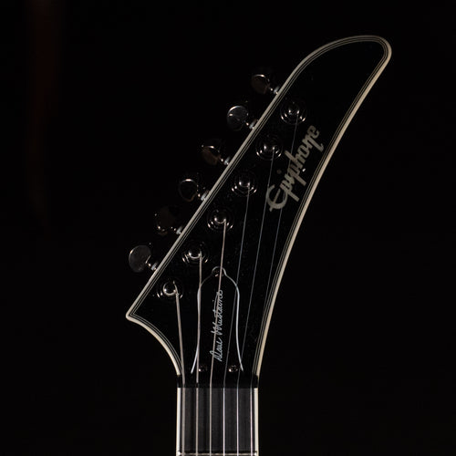 2022 Epiphone Dave Mustaine Flying V Custom Electric Guitar, Black Metallic w/ HSC - Used