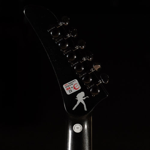 2022 Epiphone Dave Mustaine Flying V Custom Electric Guitar, Black Metallic w/ HSC - Used