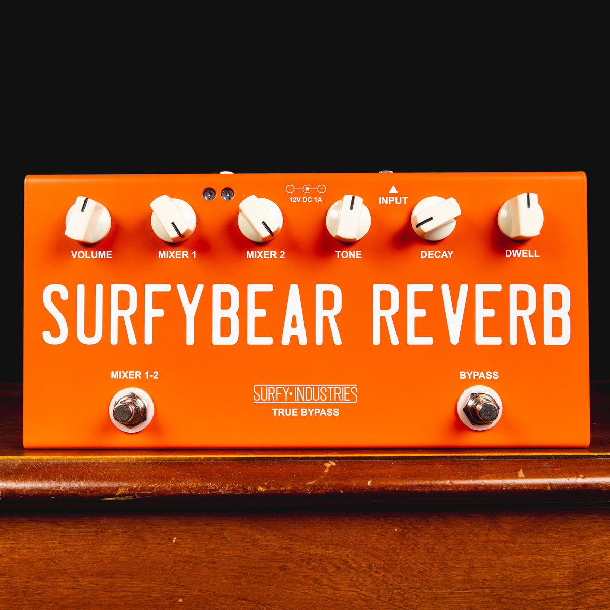 Surfy Industries SurfyBear Compact Reverb Effect Pedal w/Box & Power Supply, Fiesta Red - Used