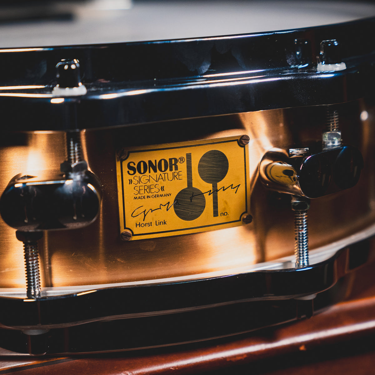 1996 Sonor Horst Link HLD 594 Bronze 14”x4” Snare Drum w/ Enduro Case - Used