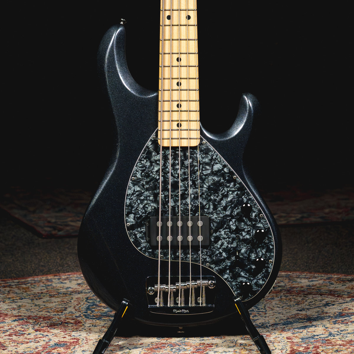 2012 Music Man StingRay 5 H Bass Guitar, Sapphire Black w/OHSC - Used