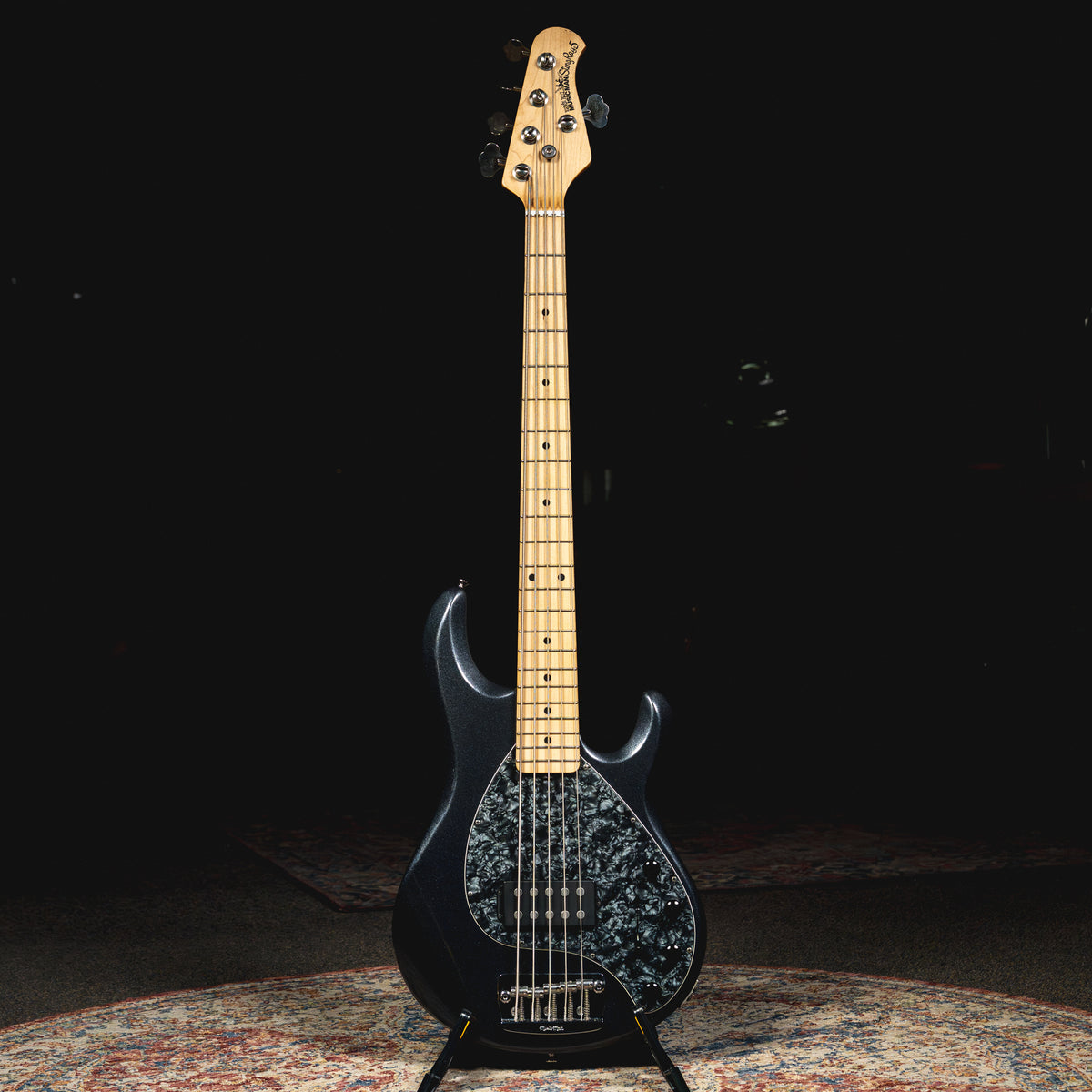 2012 Music Man StingRay 5 H Bass Guitar, Sapphire Black w/OHSC - Used