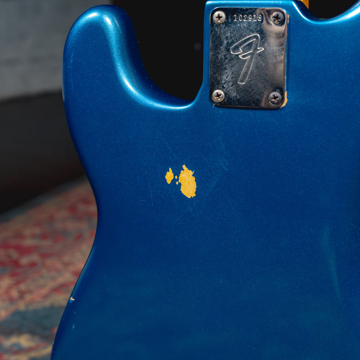 1965 Fender Precision Bass Guitar w/HSC, Lake Placid Blue - Used