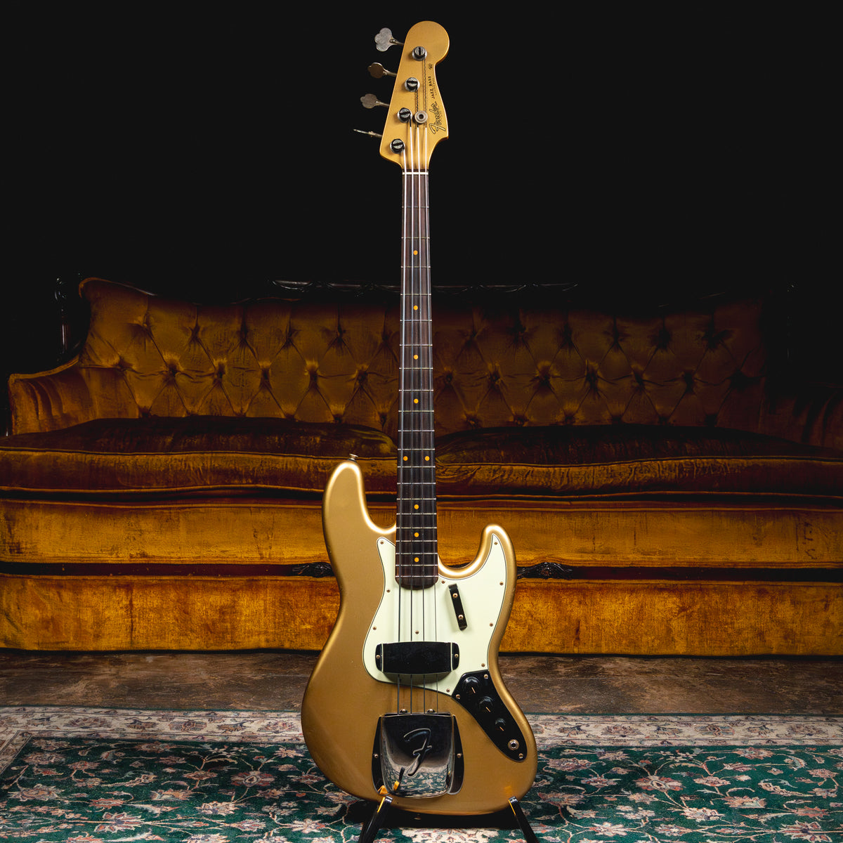 2025 Fender Custom Shop '63 Jazz Bass Journeyman Relic, Aztec Gold w/OHSC - Used