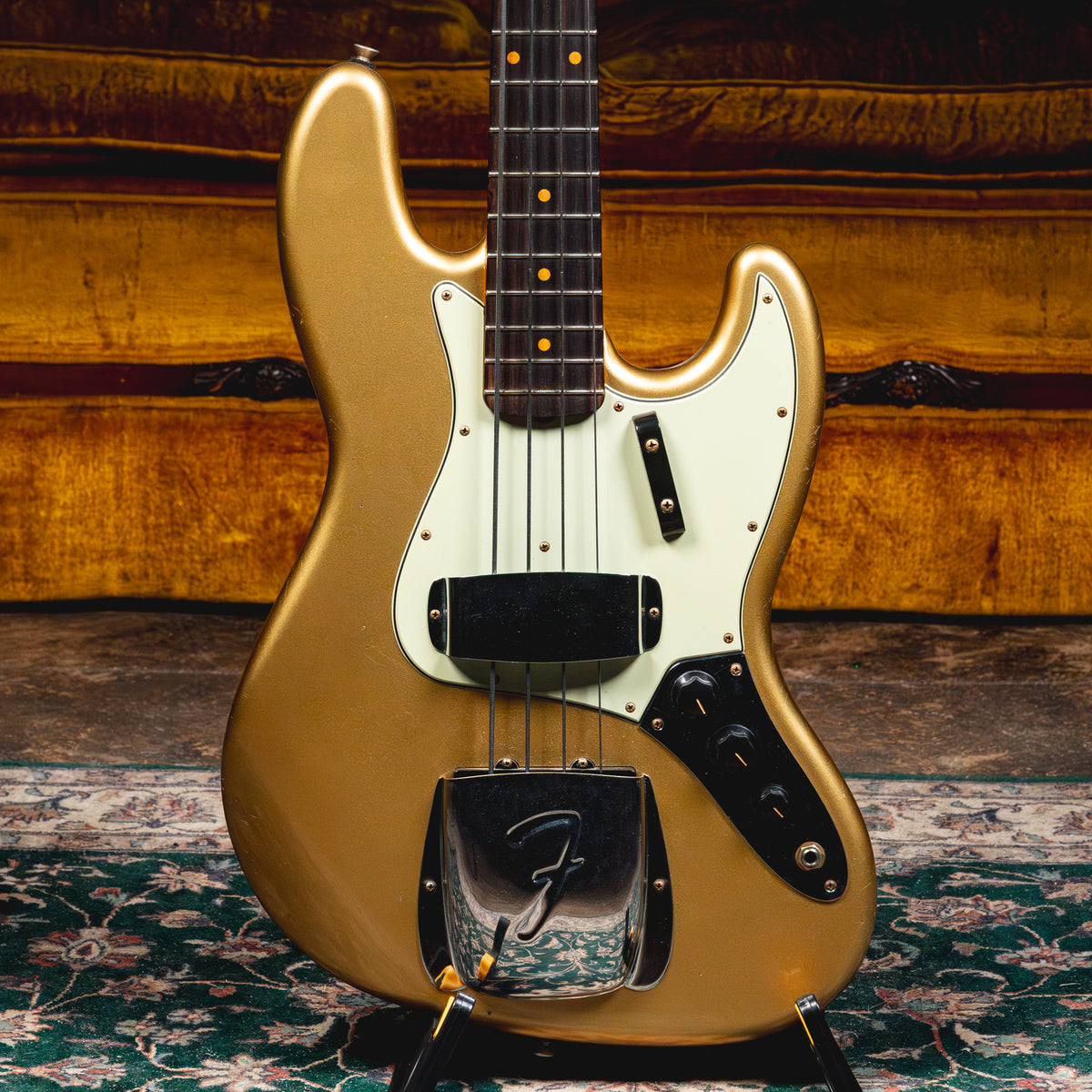 2025 Fender Custom Shop '63 Jazz Bass Journeyman Relic, Aztec Gold w/OHSC - Used