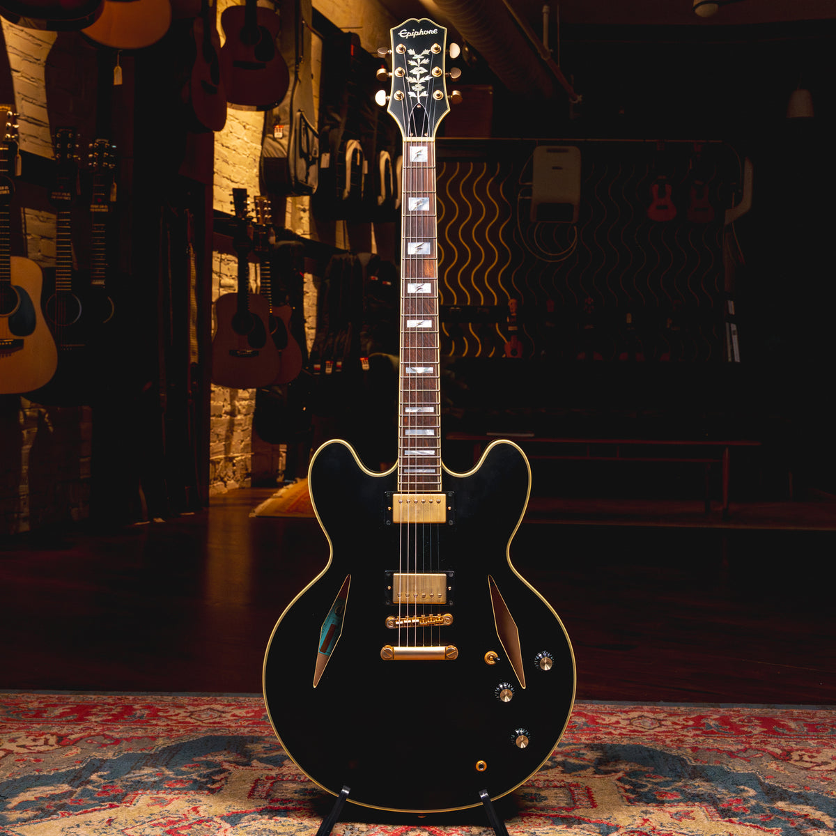2021 Epiphone Emily Wolfe Sheraton Stealth Semi-Hollow Electric Guitar w/Soft Case - Used