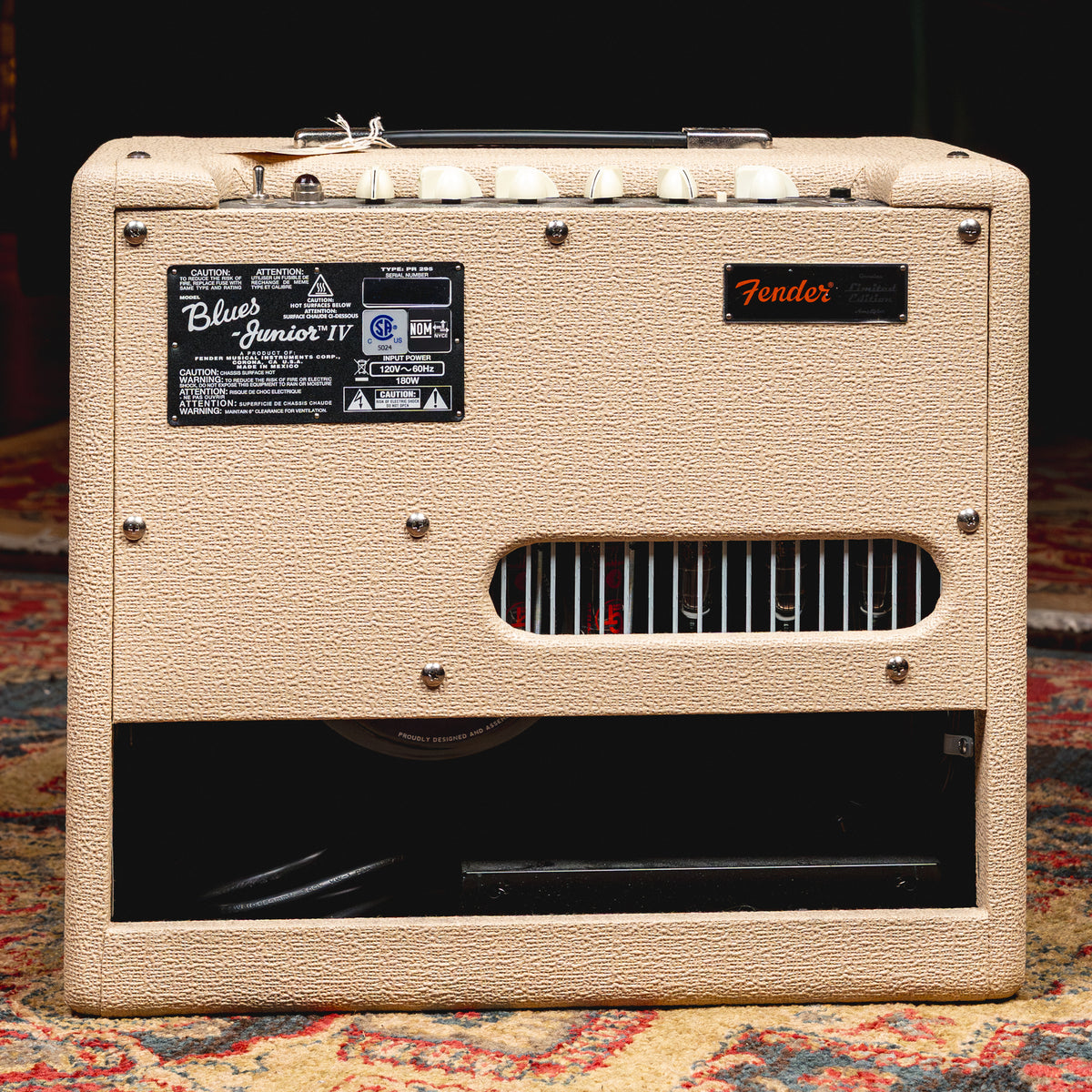 Fender FSR Blues Junior IV 15W 1x12 Tube Combo Amplifier, Blonde Nubtex - Used