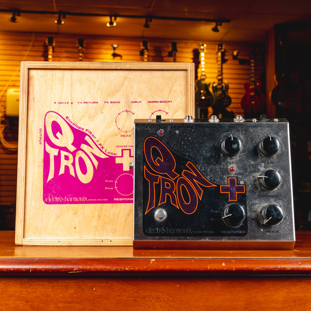2002 Electro-Harmonix Q-Tron+ Envelope Filter Effect Pedal w/ Wood Box - Used