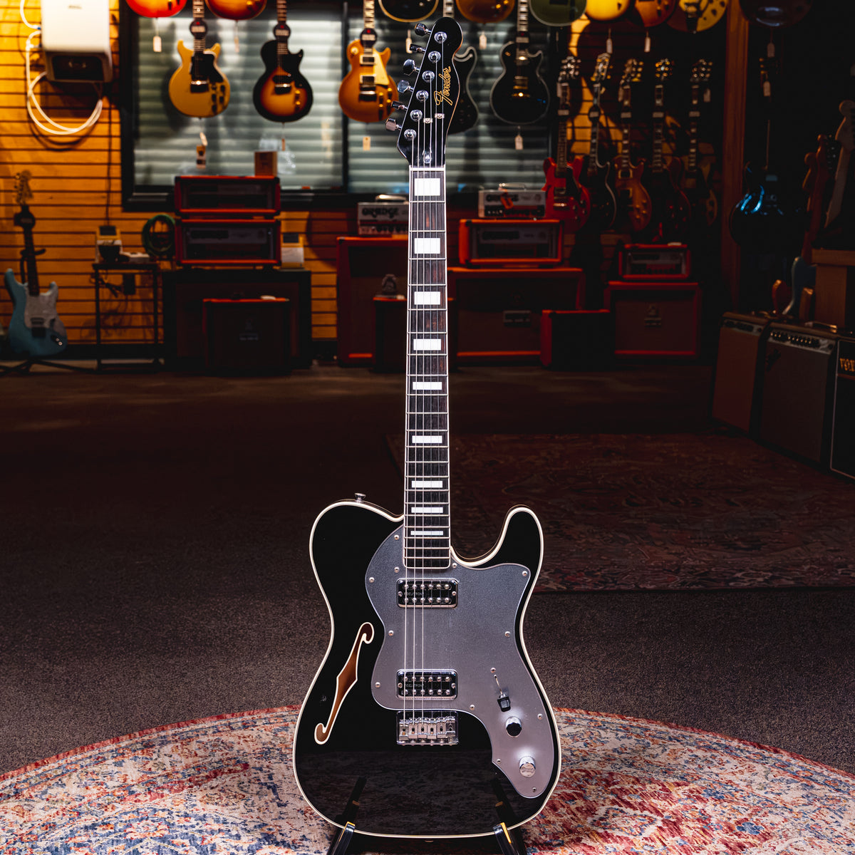 2015 Fender Telecaster Thinline Super Deluxe Electric Guitar, Black w/HSC - Used
