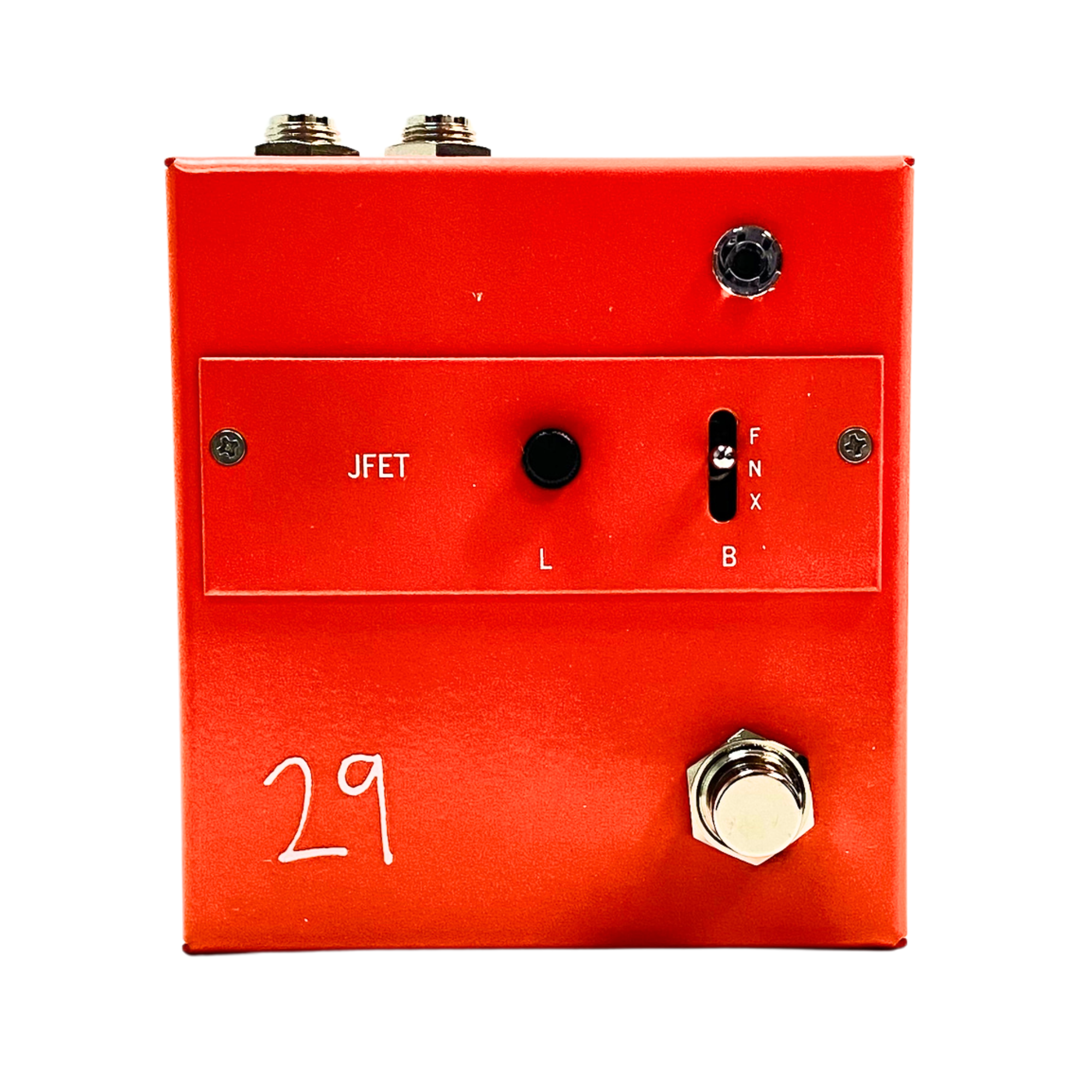 29 Pedals JFET Boost Effect Pedal, Russo Music Exclusive Highlighter Orange