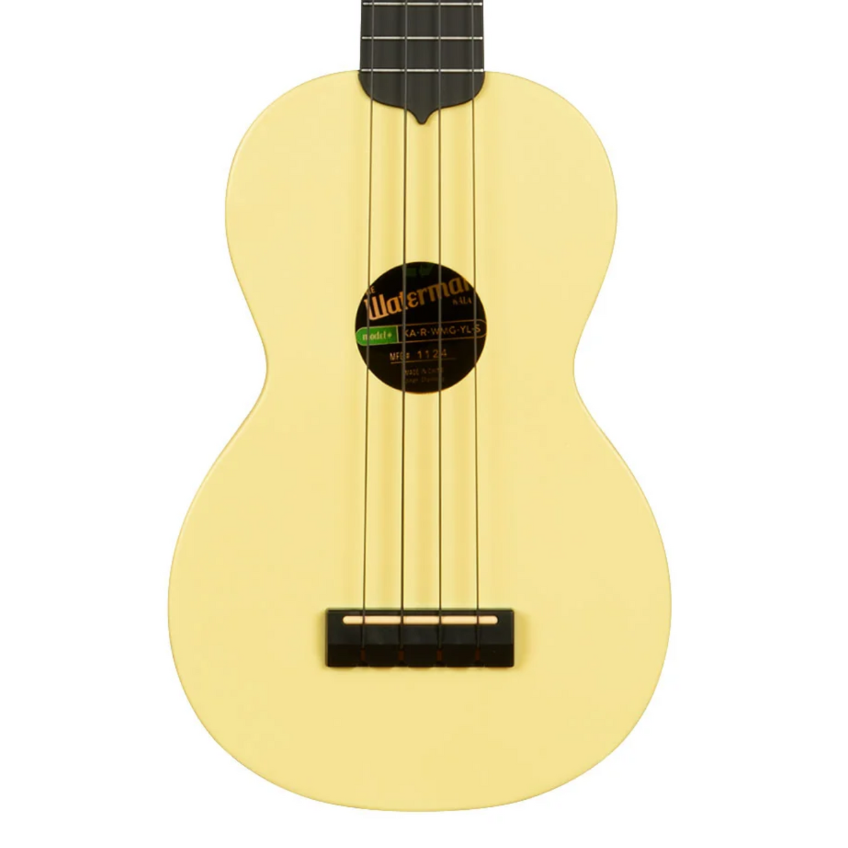 Kala Recycled Waterman Soprano Ukulele, Matte Starlight Yellow Glow-in-the-Dark w/ Tote Bag