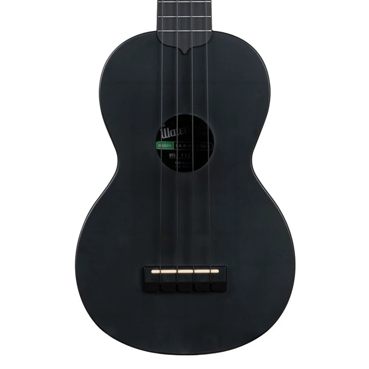 Kala Recycled Waterman Soprano Ukulele, Matte Black Sand w/ Tote Bag