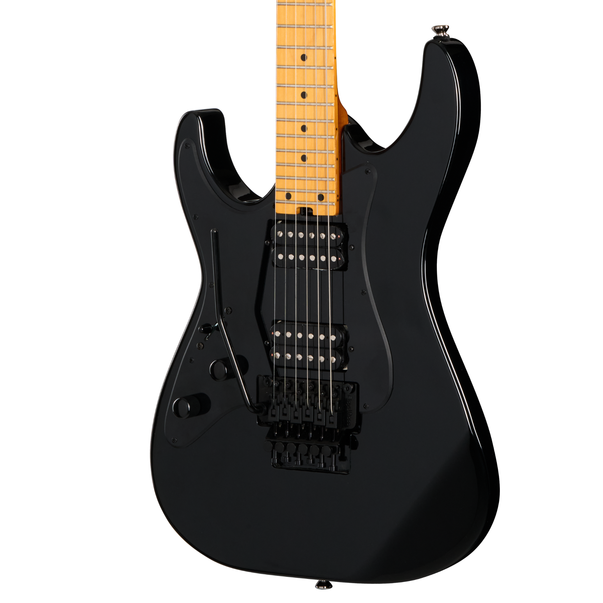 Kramer Volante HHFR Left-Handed Electric Guitar, Intruder Black w/ Pre