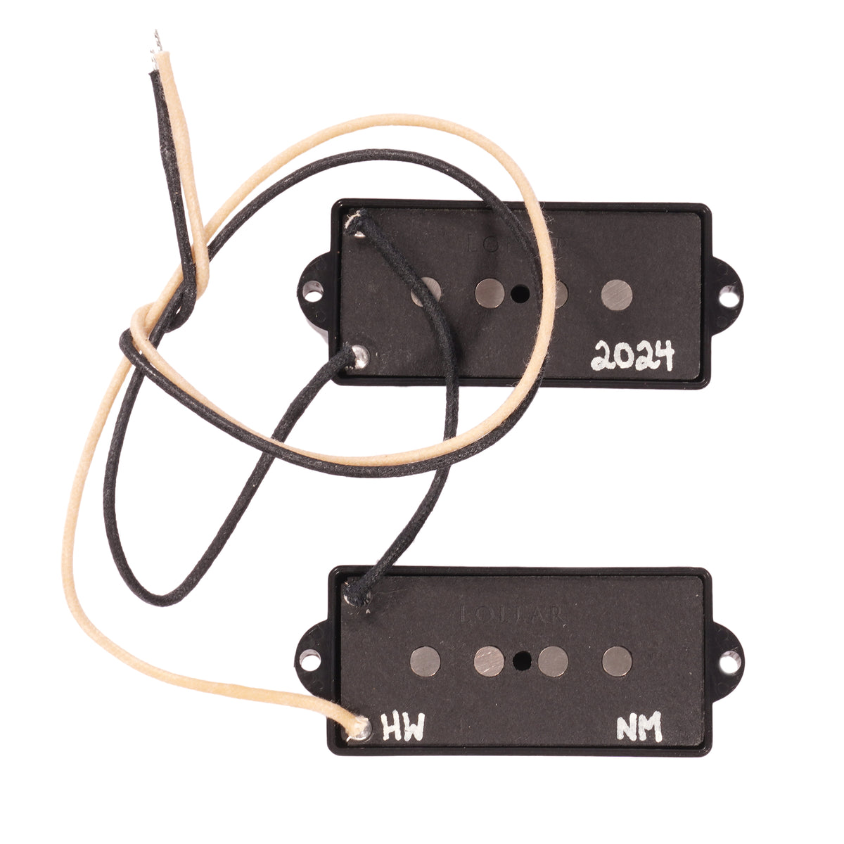 Lollar Precision Bass Split Single Coil Pickup, High Wind, Black Cover