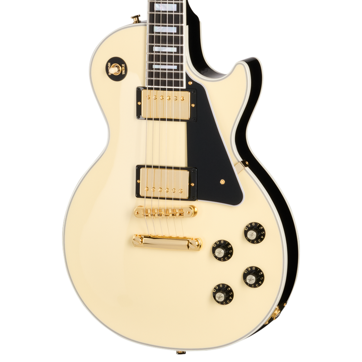 Gibson Les Paul Custom '70s Electric Guitar, Buttercream Top w/ Hardshell Case