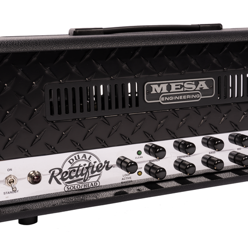 Mesa Boogie 90s Dual Rectifier 2-Channel Guitar Amplifier Head, Black Bronco