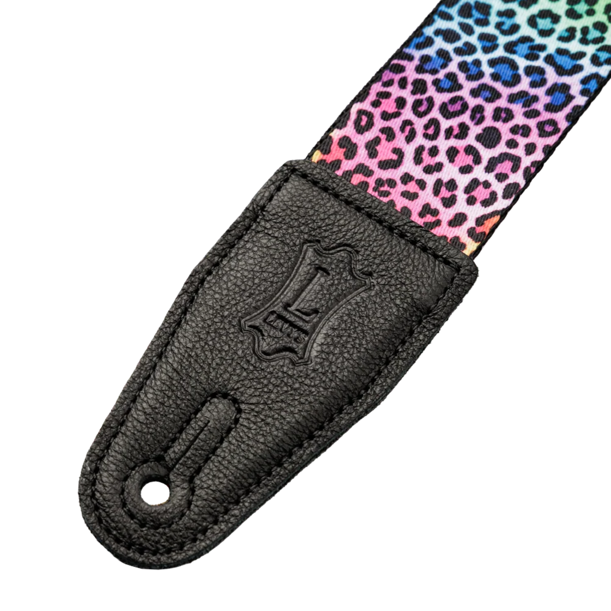 Levys 2" Untamed Animal Print Series Guitar Strap, Rainbow Leopard