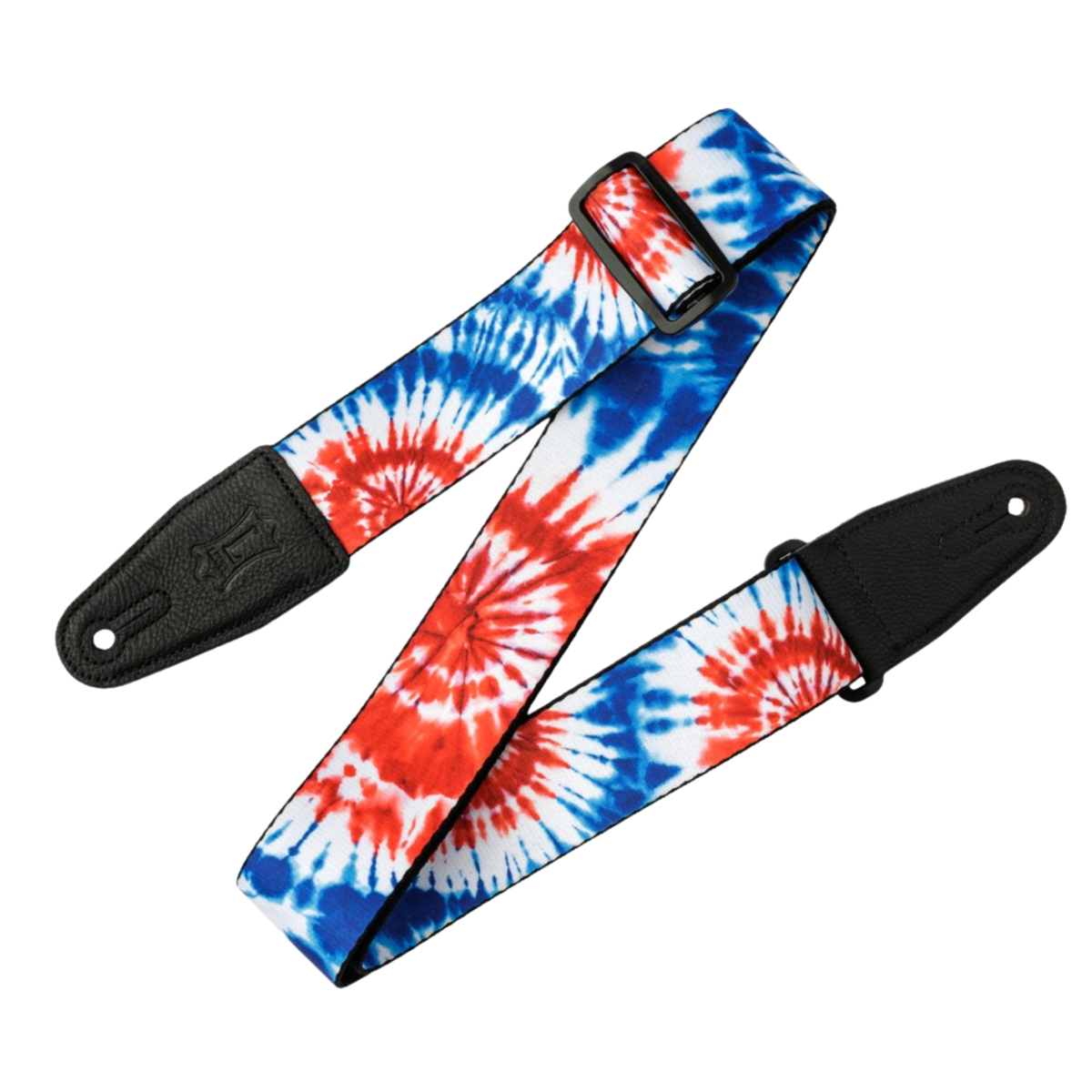 Levys 2" Wide Red, White, and Blue Tie-Dye Instrument Strap