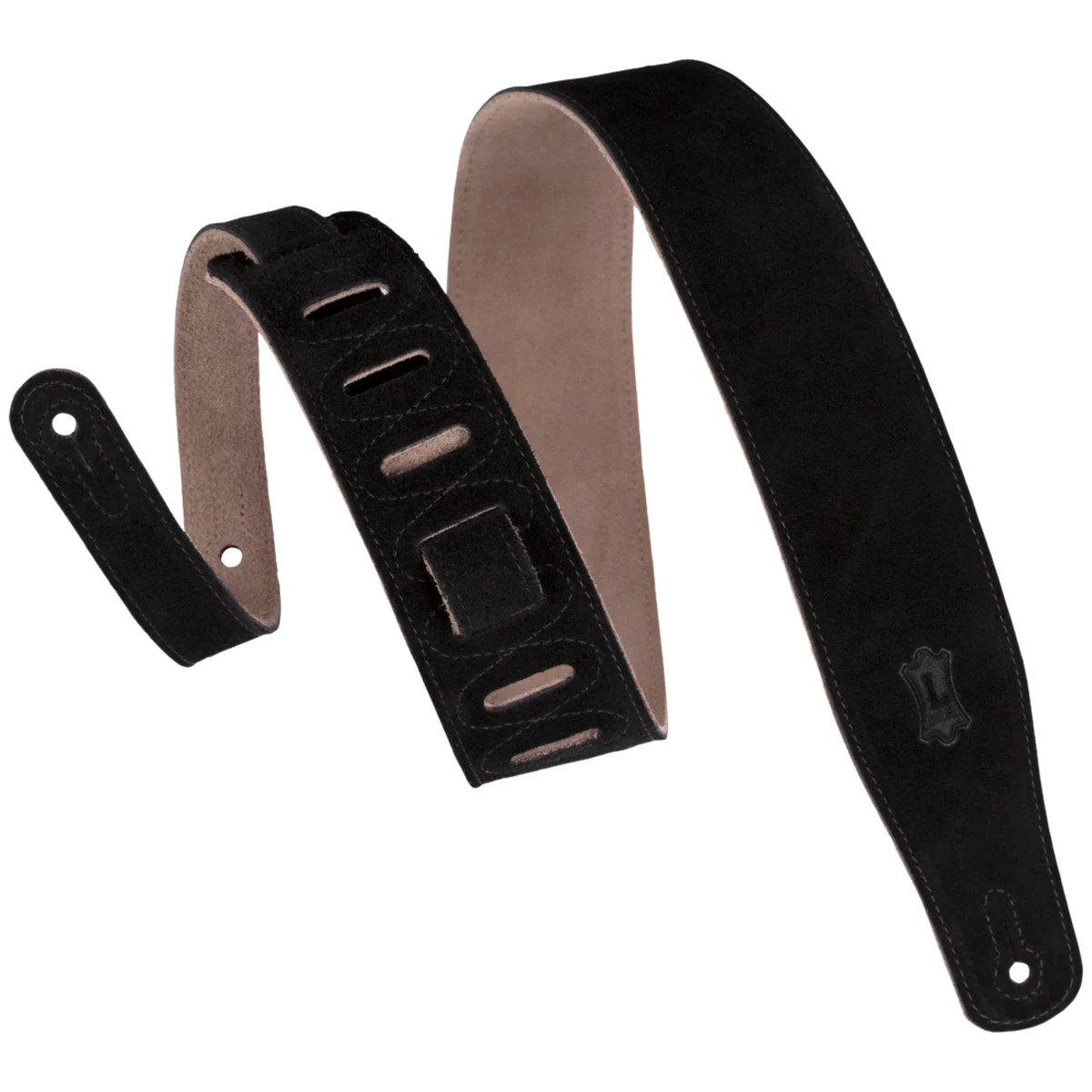 Levys 2.5" Wide Suede Guitar Strap, Black