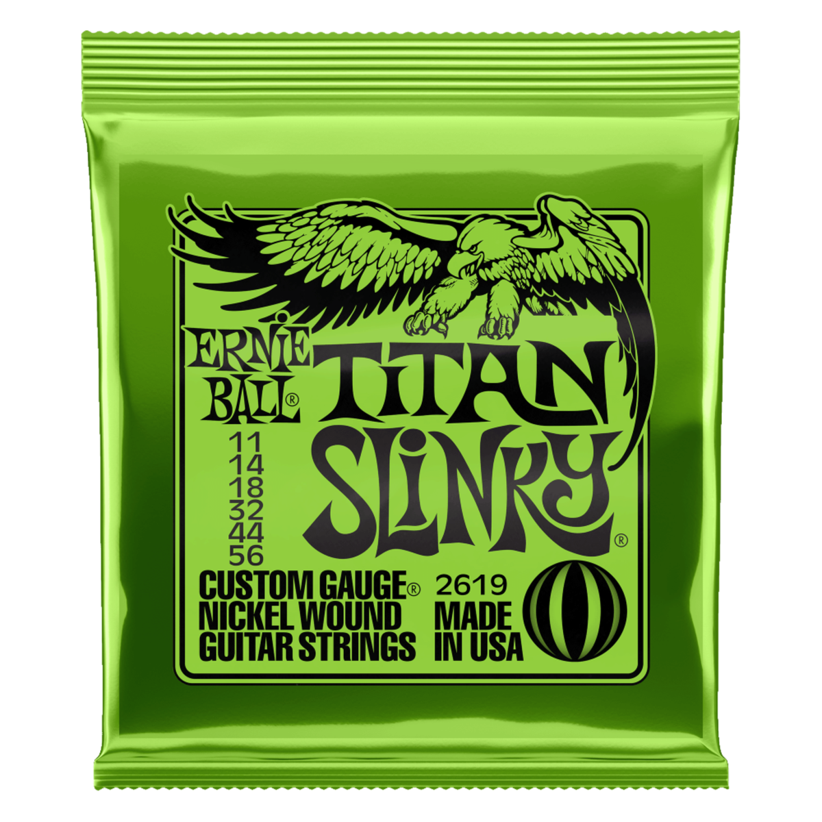Ernie Ball Titan Slinky Nickel Wound Electric Guitar Strings, 11-56