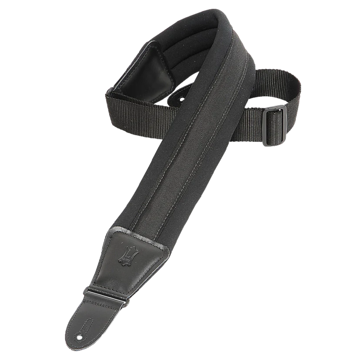 Levys 3.25" Wide Neoprene Guitar Strap, Black