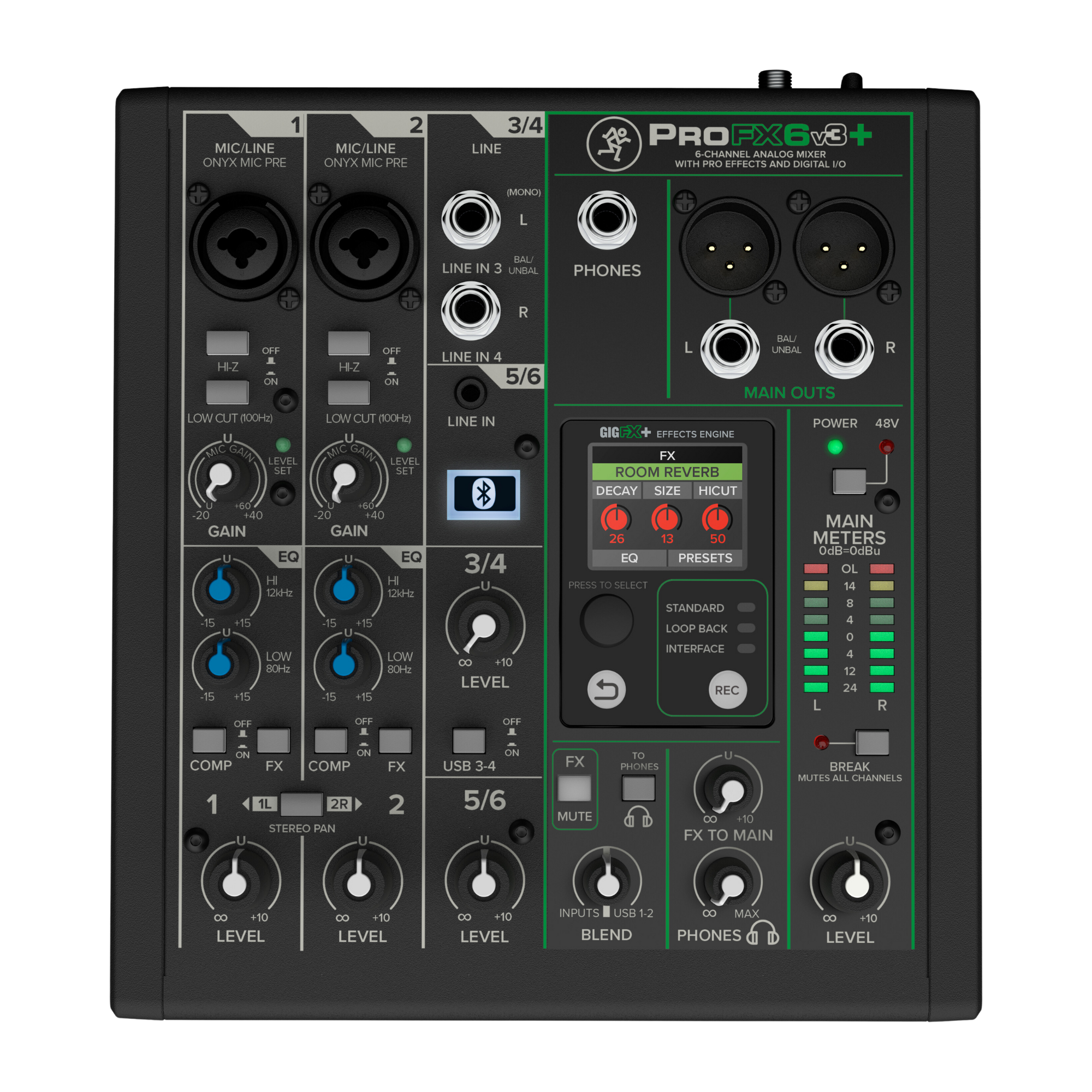 Mackie ProFXv3+ 6-Channel Analog Mixer w/Bluetooth Mackie ProFXv3+ 6-Channel Analog Mixer w/Bluetooth