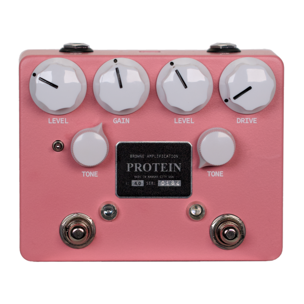 Browne Amplification The Protein V4 Dual Overdrive Effect Pedal, Pink