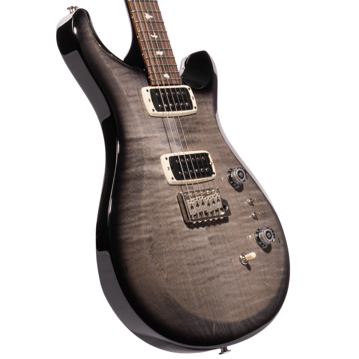 2024 PRS S2 Custom 24-08 Electric Guitar, Rosewood Fingerboard, Faded Gray Black Burst