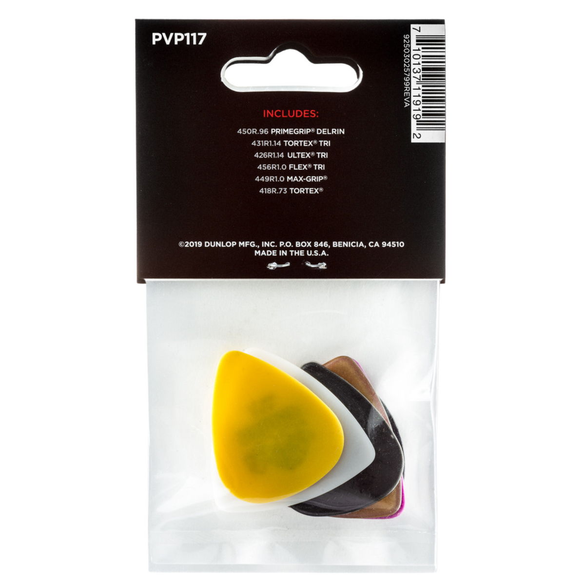 Dunlop Bass Pick Variety Pack, 6 Pack