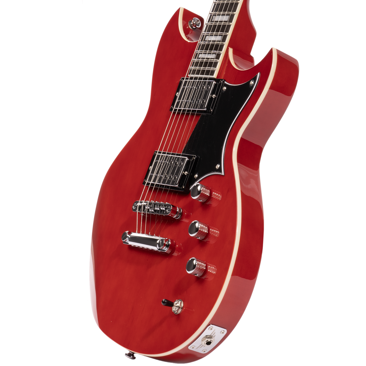 2024 Reverend Sensei RA Electric Guitar, Ebony Fingerboard, Transparent Cherry