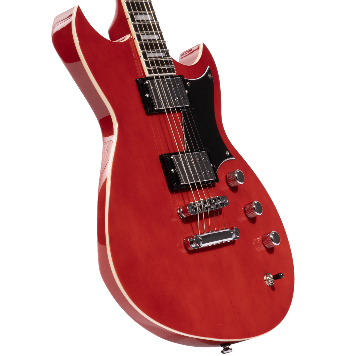 2024 Reverend Sensei RA Electric Guitar, Ebony Fingerboard, Transparent Cherry