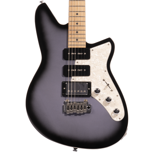 Reverend Six Gun HPP Electric Guitar, Roasted Maple Neck Fingerboard, Periwinkle Burst