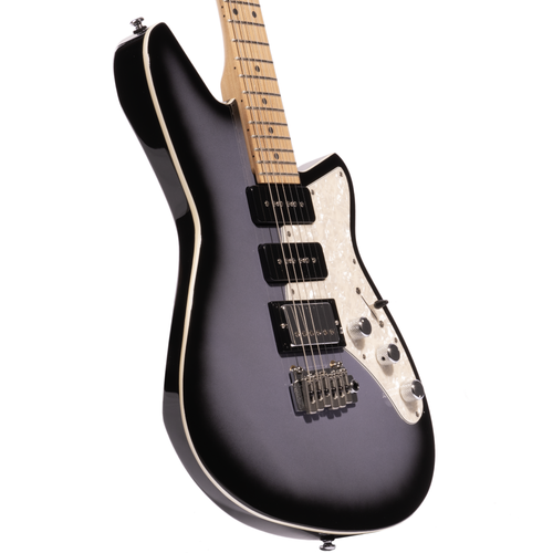 Reverend Six Gun HPP Electric Guitar, Roasted Maple Neck Fingerboard, Periwinkle Burst