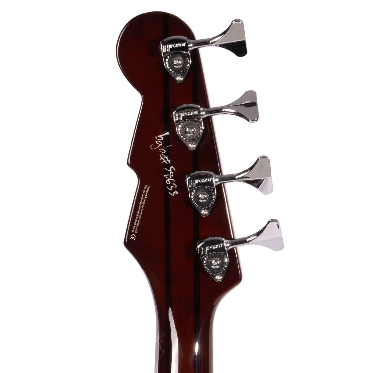 Reverend Thundergun Electric Bass Guitar, Rosewood Fingerboard, Violin Brown