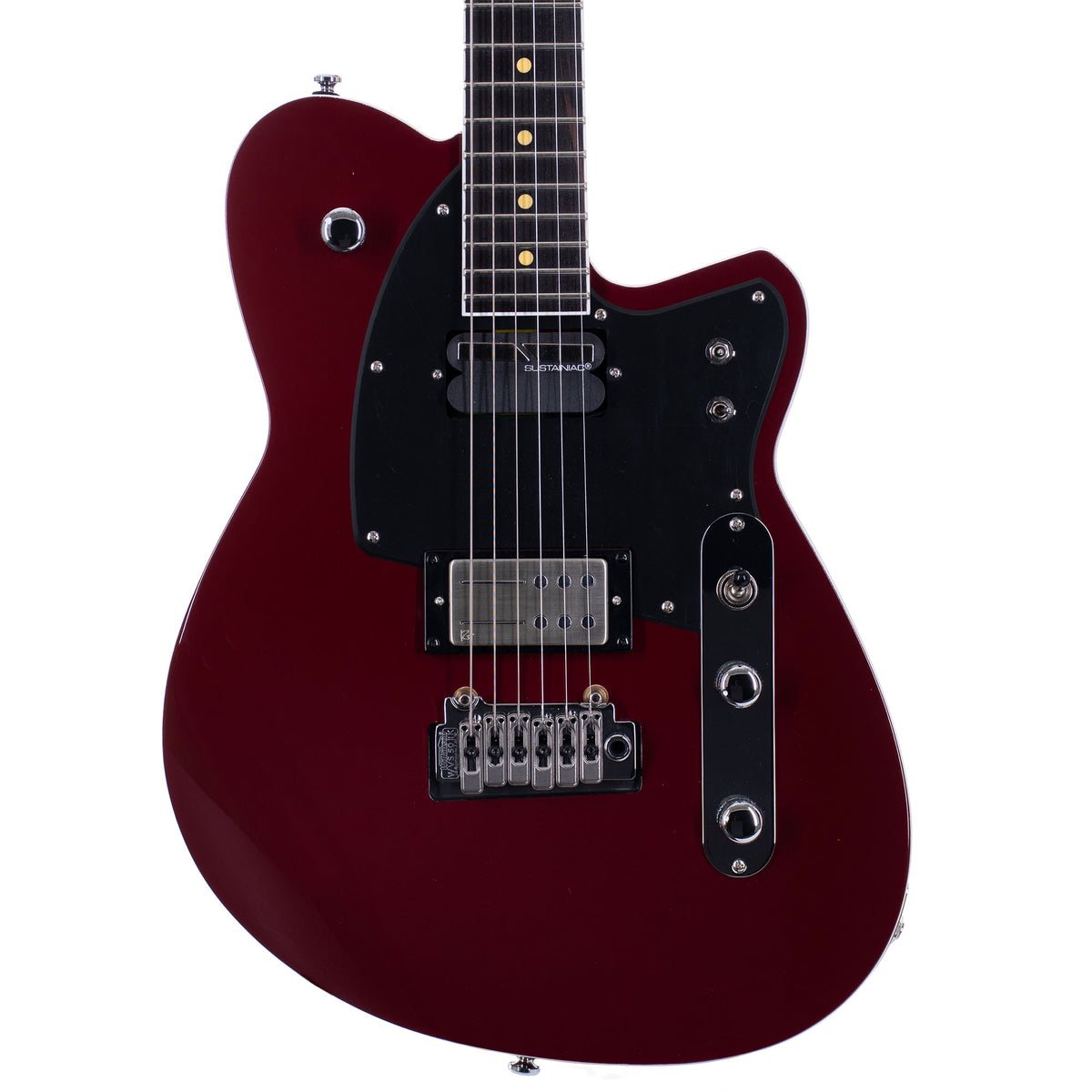 Reverend Reeves Gabrels Signature RG-SUS Electric Guitar, Roasted Maple/Ebony, Wine Dark Sea