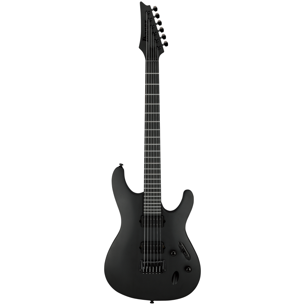 Ibanez S Iron Label 6 String Electric Guitar, Black Flat