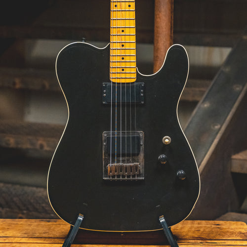 1987 Schecter PT USA T-Style Electric Guitar, Black w/Hard Case - Used