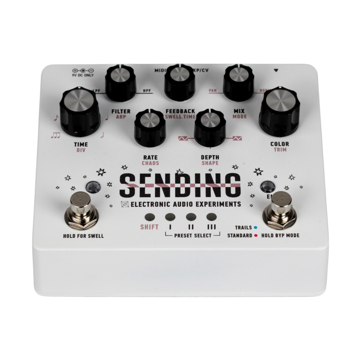 Electronic Audio Experiments Limited Edition Sending V2 Analog Delay Effect Pedal, White