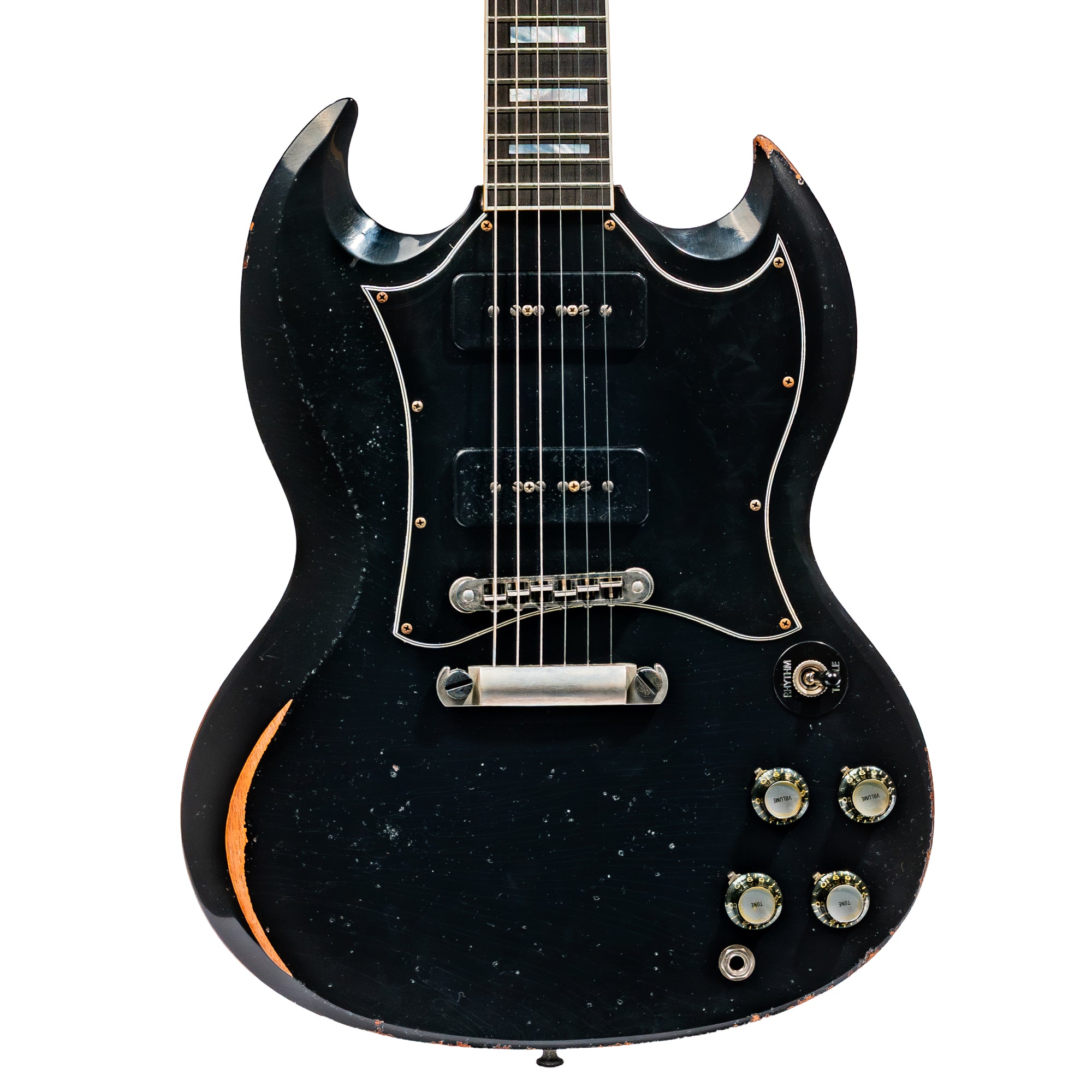 Gibson Custom Shop SG Custom Batwing P90, Murphy Lab Heavy Aged, Ebony