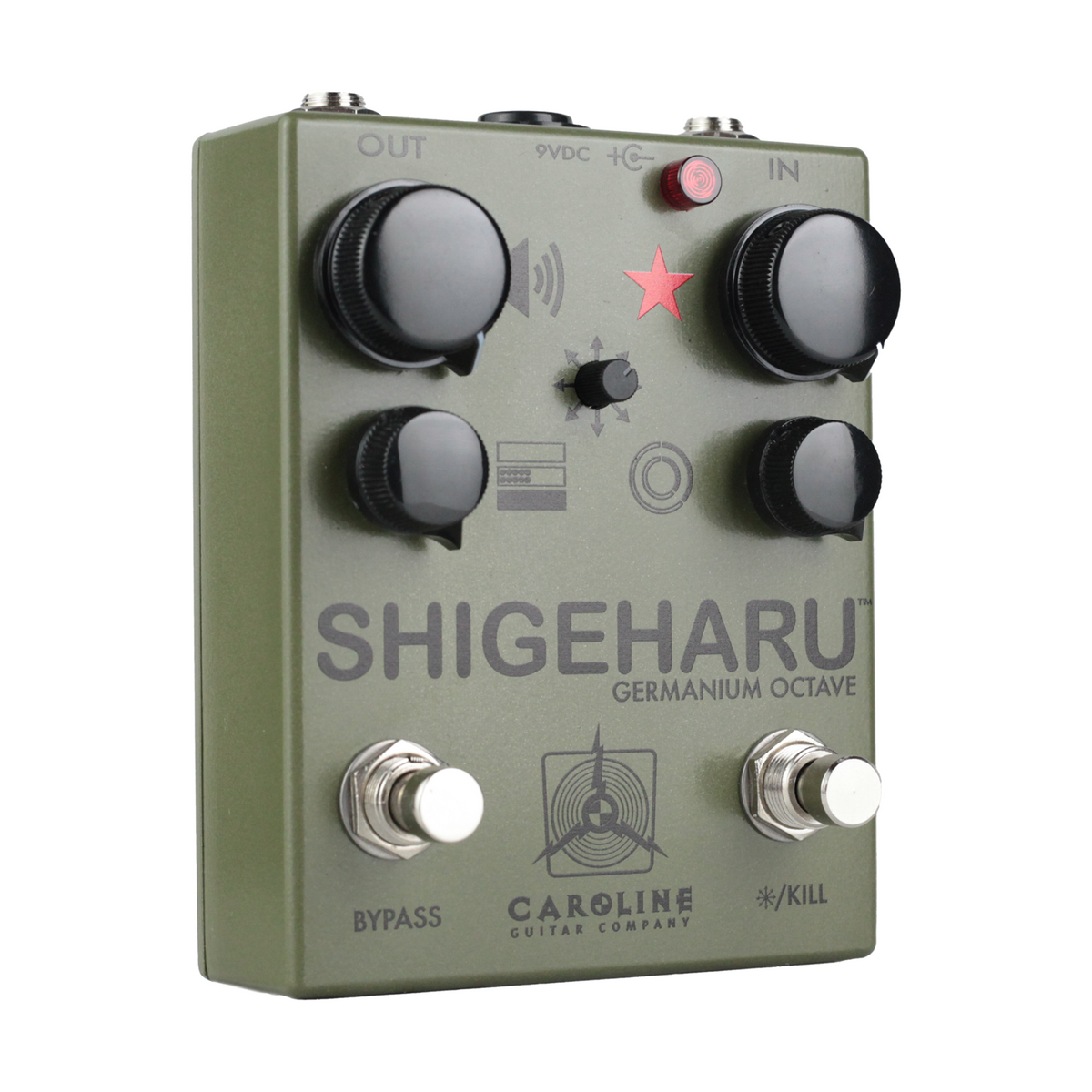 Caroline Limited Edition Shigeharu Germanium Octave Fuzz Effect Pedal, Army Green