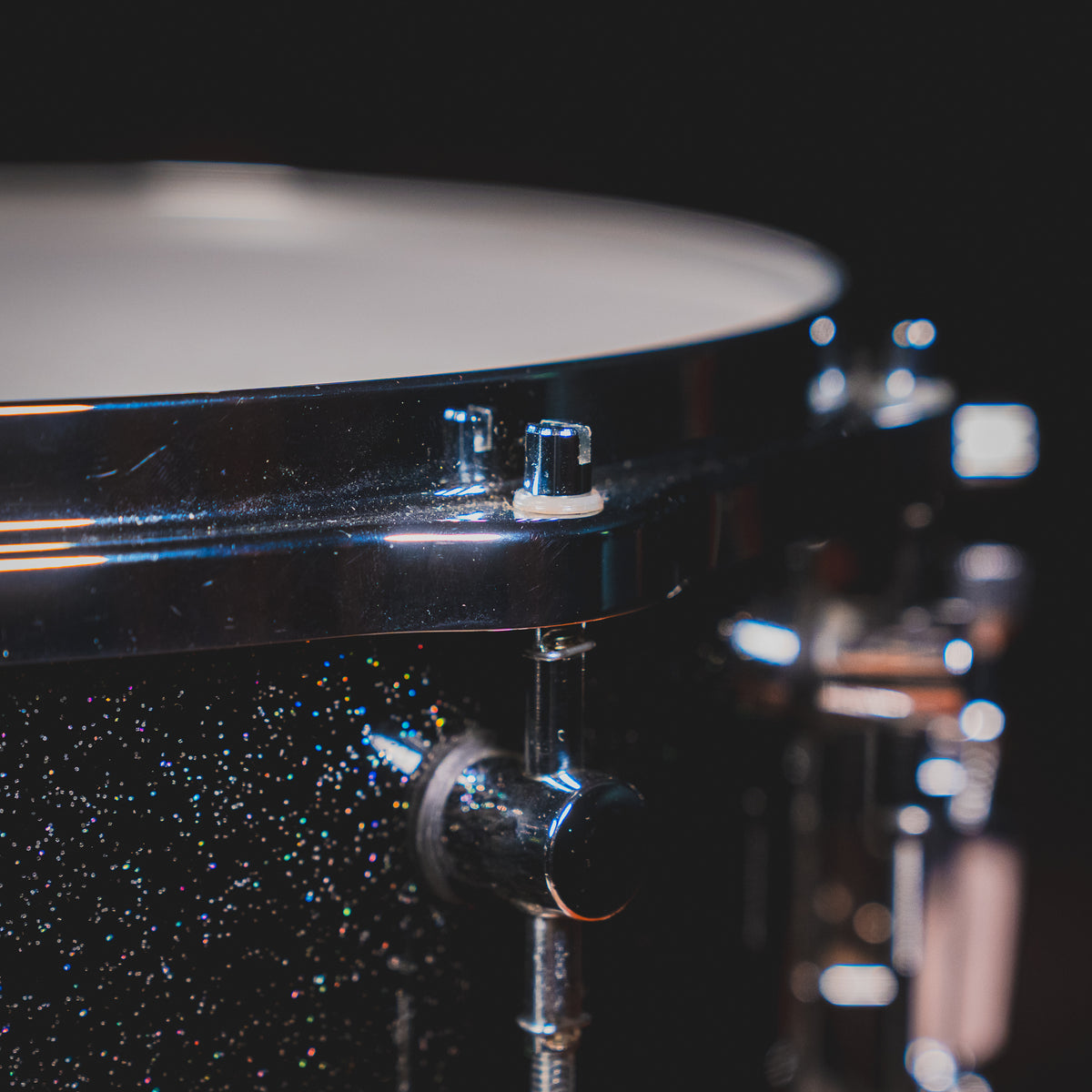 1980s Sonor Hilite 7"x14” Snare Drum, Black Diamond Lacquer - Used