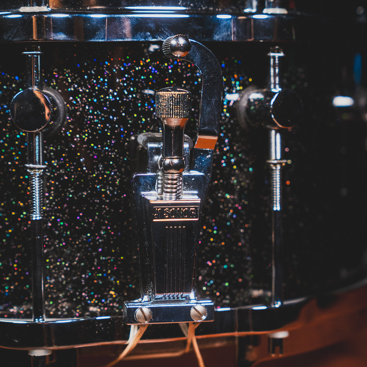 1980s Sonor Hilite 7"x14” Snare Drum, Black Diamond Lacquer - Used