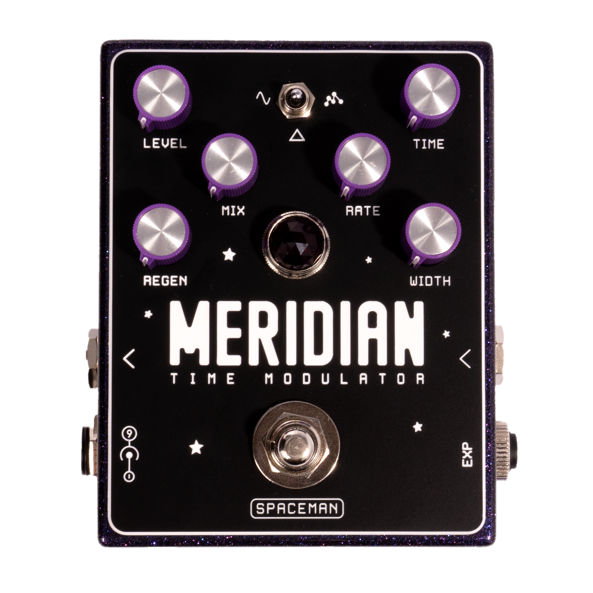 Spaceman Meridian Time Modulator Chorus Effect Pedal, Purple Sparkle