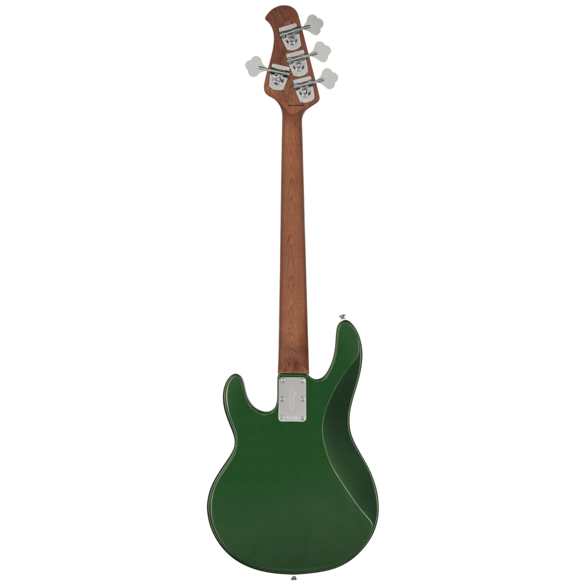 Sterling Short Scale StingRay Bass Guitar, Roasted Maple Fingerboard, Charging Green