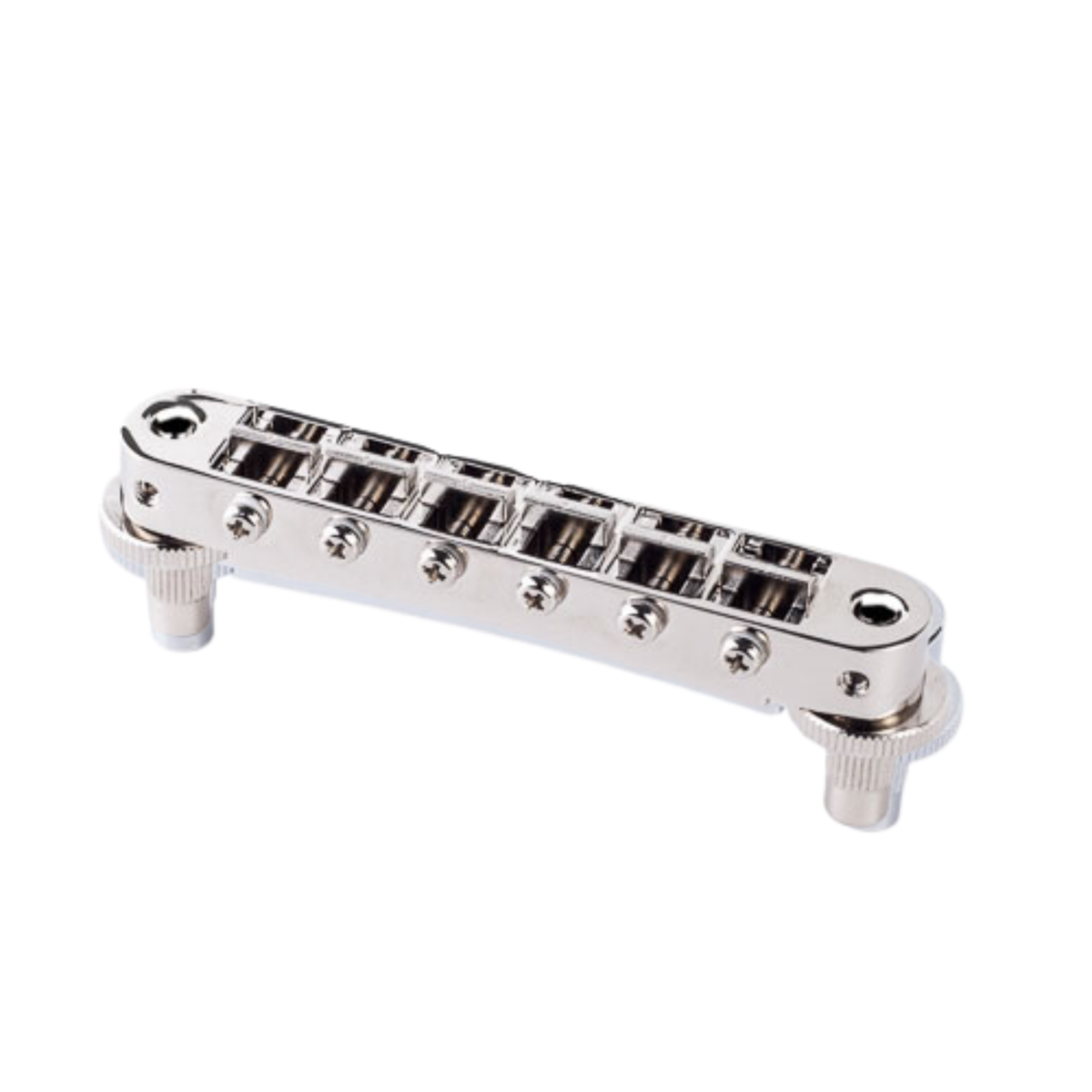 Tonepros Standard Tune-O-Matic Bridge w/Small Posts and Notched Saddles, Nickel
