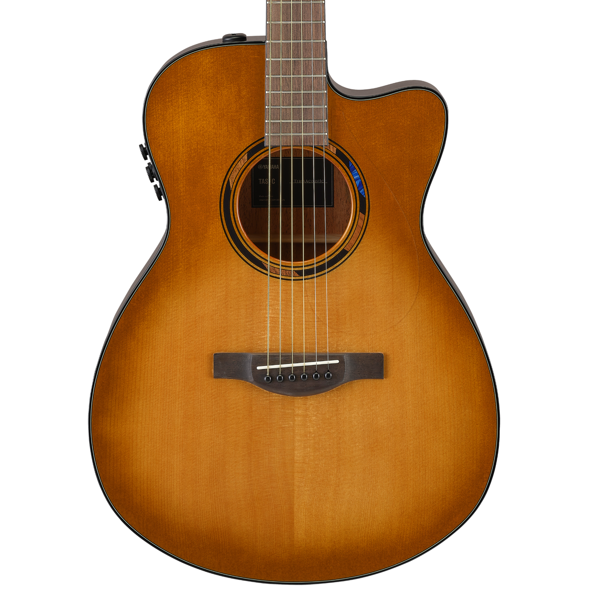 Yamaha TAS1 C TransAcoustic Concert Cutaway Acoustic-Electric Guitar, Sand Burst