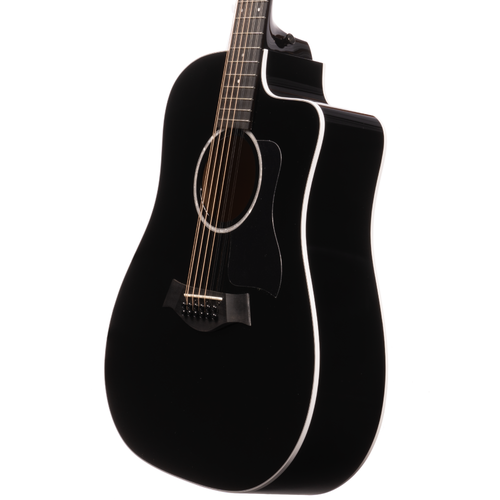 Taylor 250ce-BLK Plus 12-string Dreadnought Acoustic Electric Guitar, Sitka Spruce/Big Leaf Maple