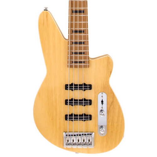 Reverend Triad 5 Bass Guitar, Roasted Maple Fingerboard, Natural