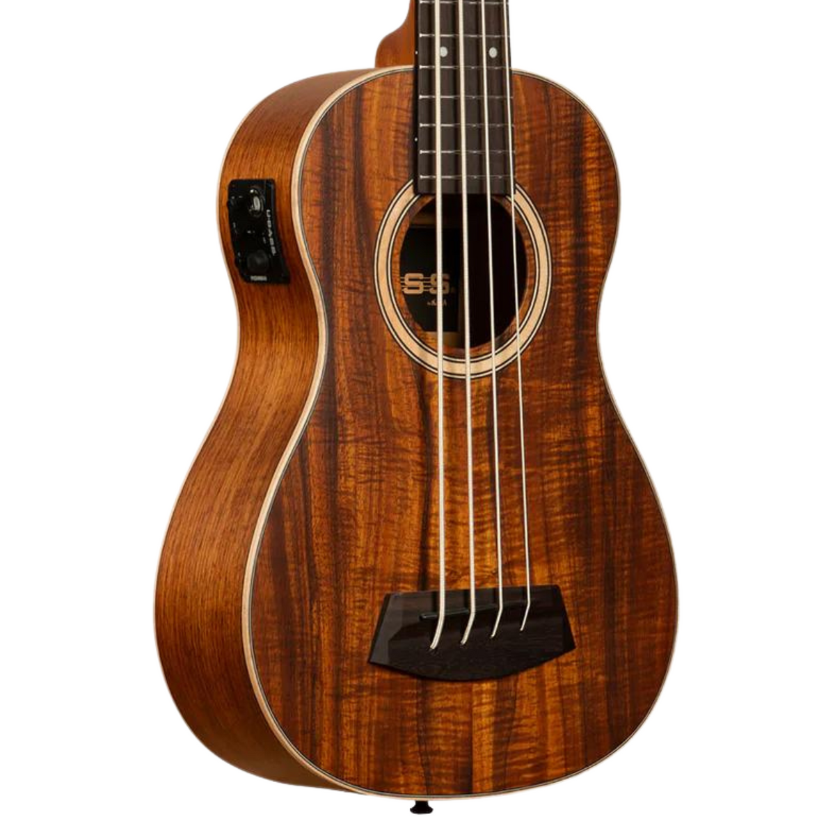 Kala Acoustic-Electric U-Bass, Solid Hawaiian Koa Top, Fretted